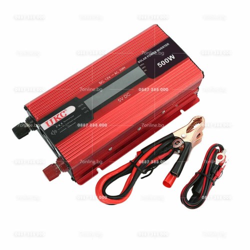 Инвертор с дисплей 12-220V 500W