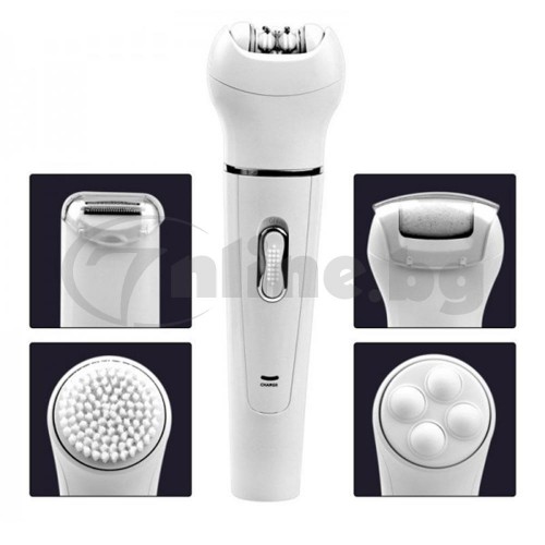 Епилатор 5в1 четка за лице, самобръсначка, масажор Beauty Tools