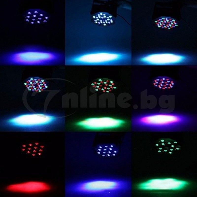 Диско прожектор с 36 LED диода от ABS пластмаса за парти и сцена