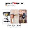 Комплект 3 броя конусни стъпаловидни свредла KraftWorld за ламарина