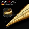 Комплект 3 броя конусни стъпаловидни свредла KraftWorld за ламарина