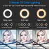Универсална Selfie Ring стойка с лампа за телефон