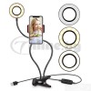 Универсална Selfie Ring стойка с лампа за телефон