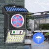 LED соларен прожектор с цветно осветление и 59 диода за градина и тераса