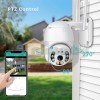 Бяла WiFi Smart камера с 8 LED диода, 5 MP и въртяща се глава