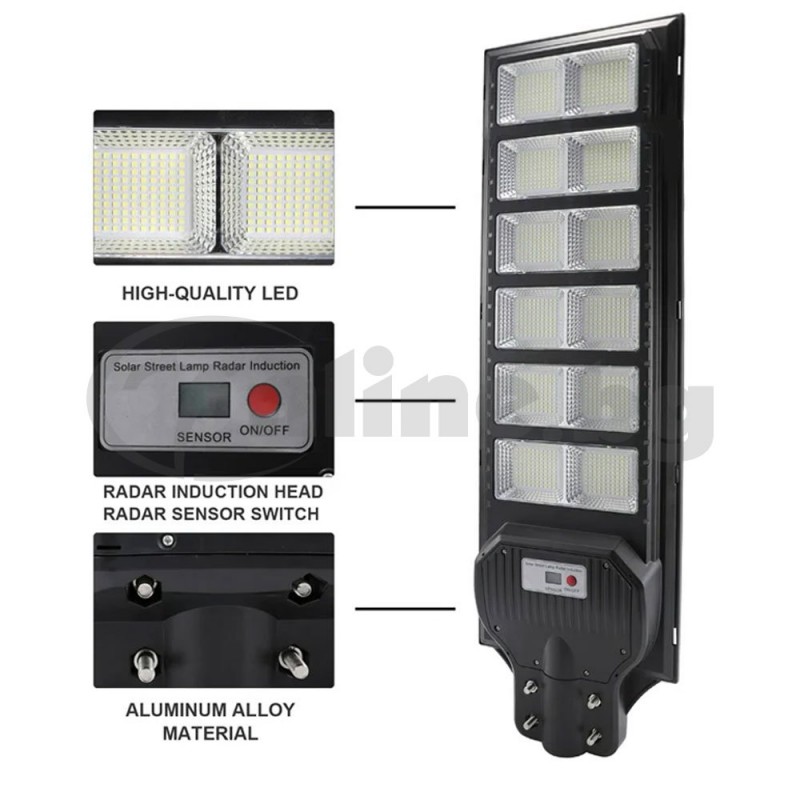 Соларна улична лампа JMK-06 2400W с батерия и панел