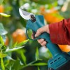 Акумулаторна лозарска ножица със стоманени ножове и батерия за резитба