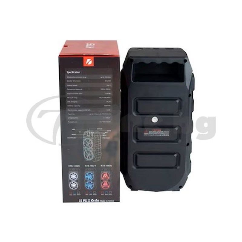 Преносима Bluetooth тонколона KTS-1062 със светлинни ефекти и дистанционно
