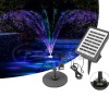 Голям соларен градински фонтан с LED светлини за езерце