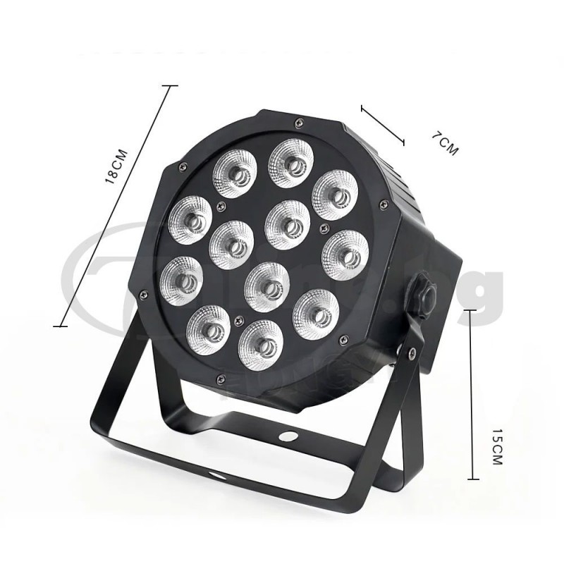 Черен LED Par прожектор RGB 30W с метална стойка за сцена и клуб