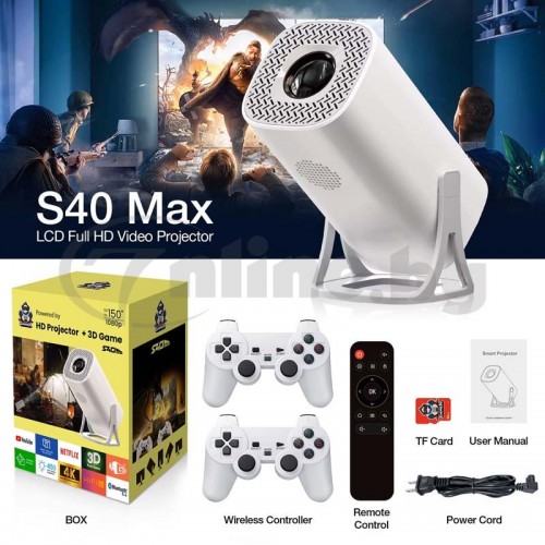 Видеопректор Smart HD Video Projector и игрова конзола 35000 вградени игри