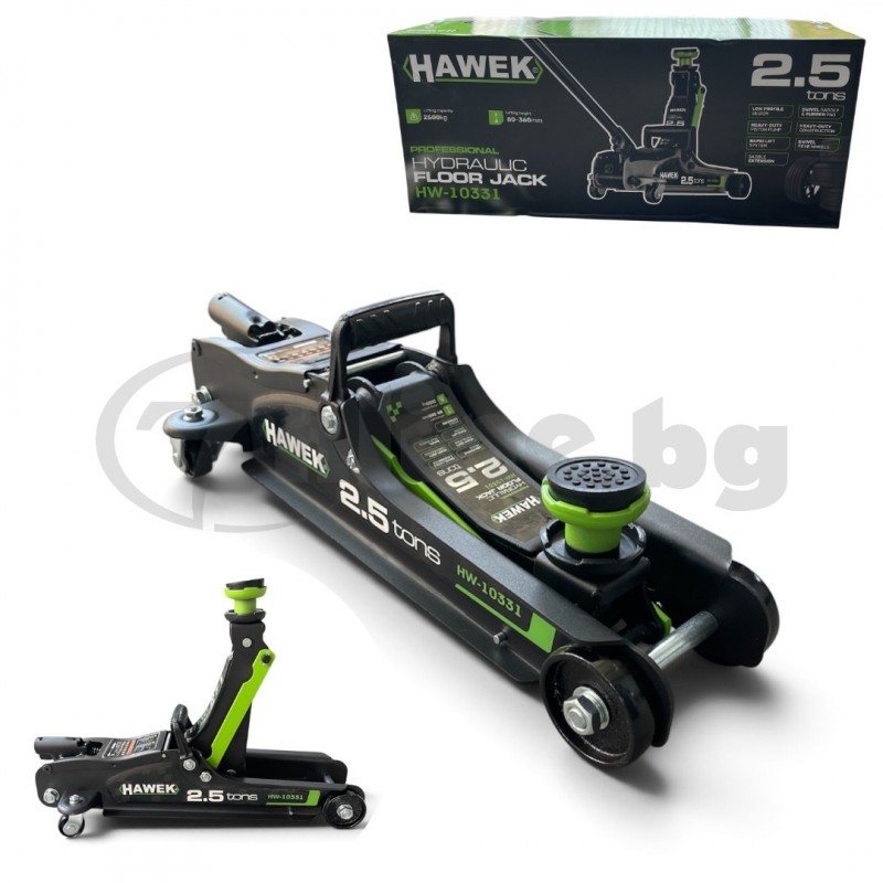 Хидравличен крик тип „Крокодил“ 2.5 t нископрофилен HAWEK HW-10331 - цена: 49.99 €