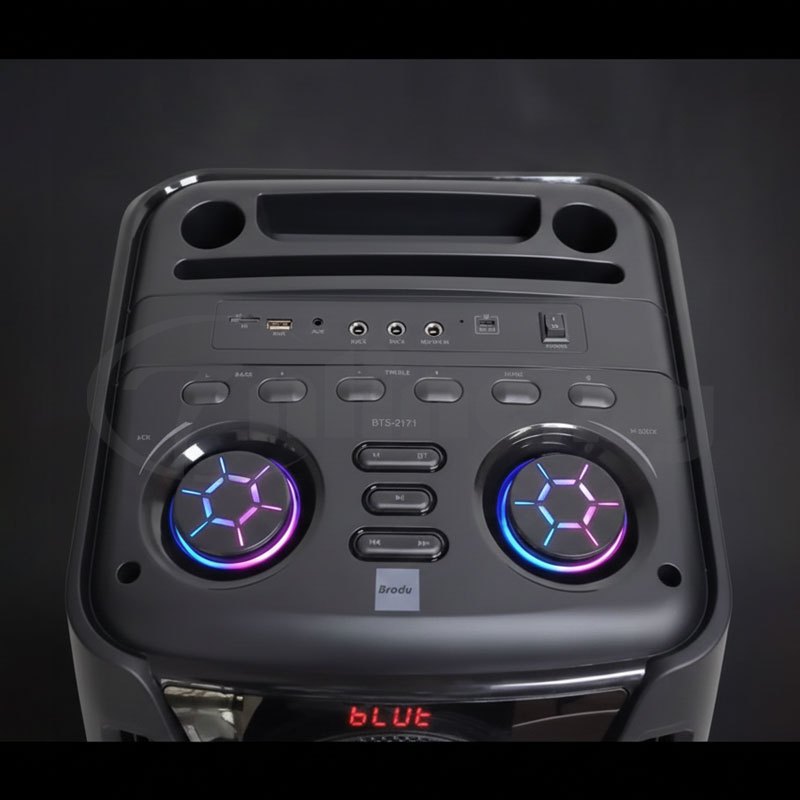 Мощна караоке тонколона Brodu iKaraoke BTS-2171 (Dual 12", 200W RMS) с 2 микрофона и Bluetooth - цена: 209.99 €