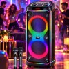 Професионална парти караоке тонколона BTS-2496 (Dual 10", 220W, BT 5.3) с безжичен микрофон - цена: 199.99 €