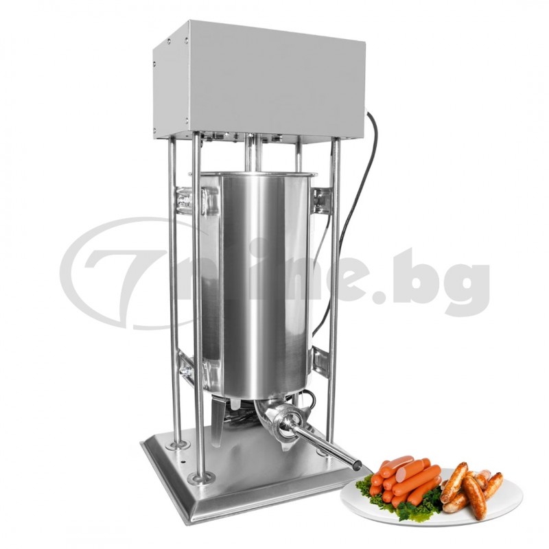 Професионална електрическа пълначка за месо 15L STAHLMAYER от неръждаема стомана с крачен педал