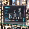 Професионален бръснарски комплект VGR V-886 S3, 3 в 1, черен
