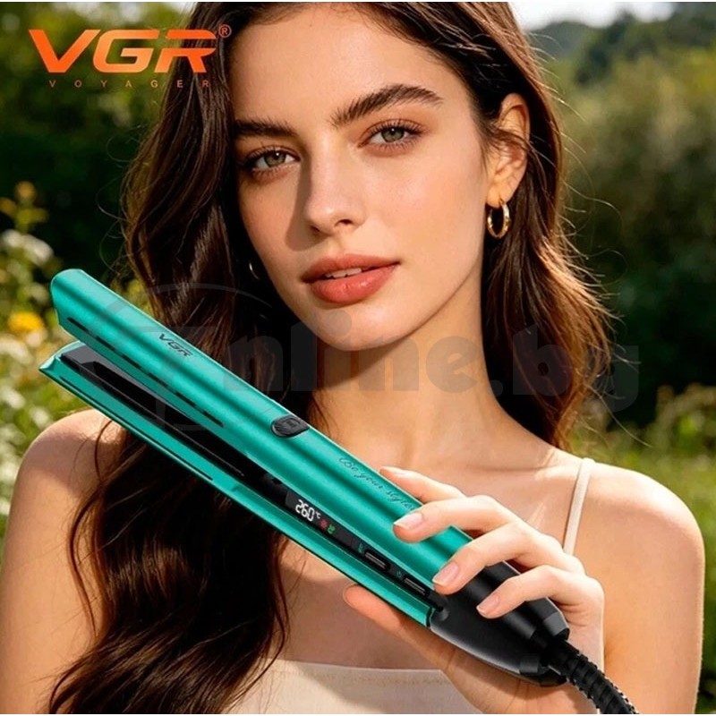 Преса за коса VGR V-553, керамични плочи, PTC нагряване, йонизация, до 260C - цена: 44.99 €