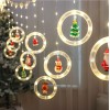 Светещи LED рингове с коледни фигурки, завеса тип перде с топла светлина